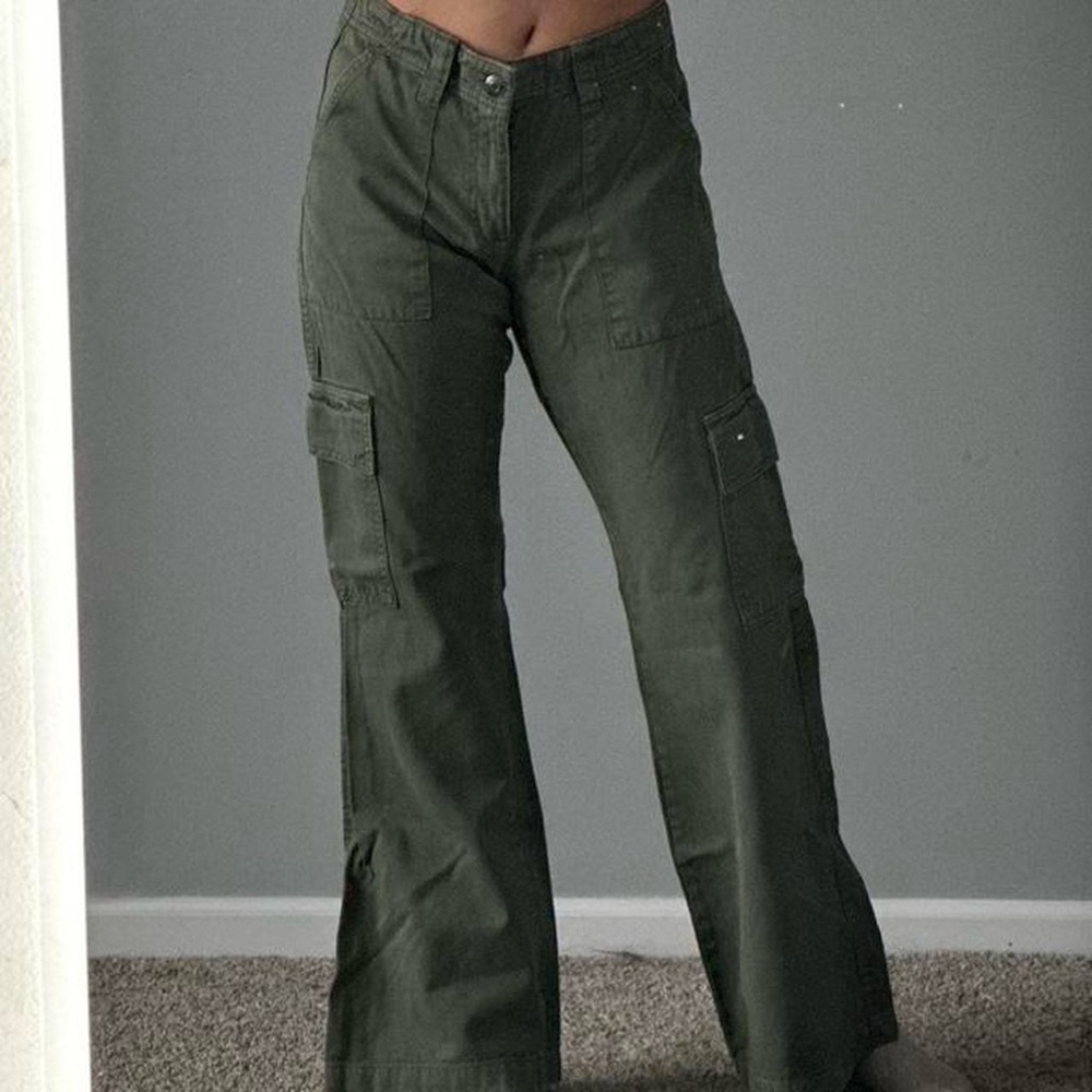 Aeropostale Green Wide Leg Pants